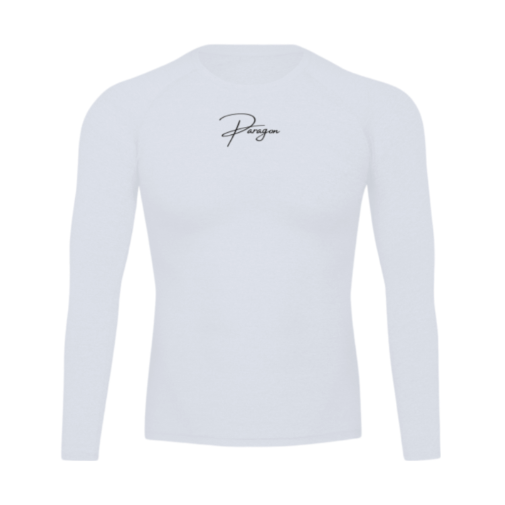 Paragon Compression Tee White Long Sleeve